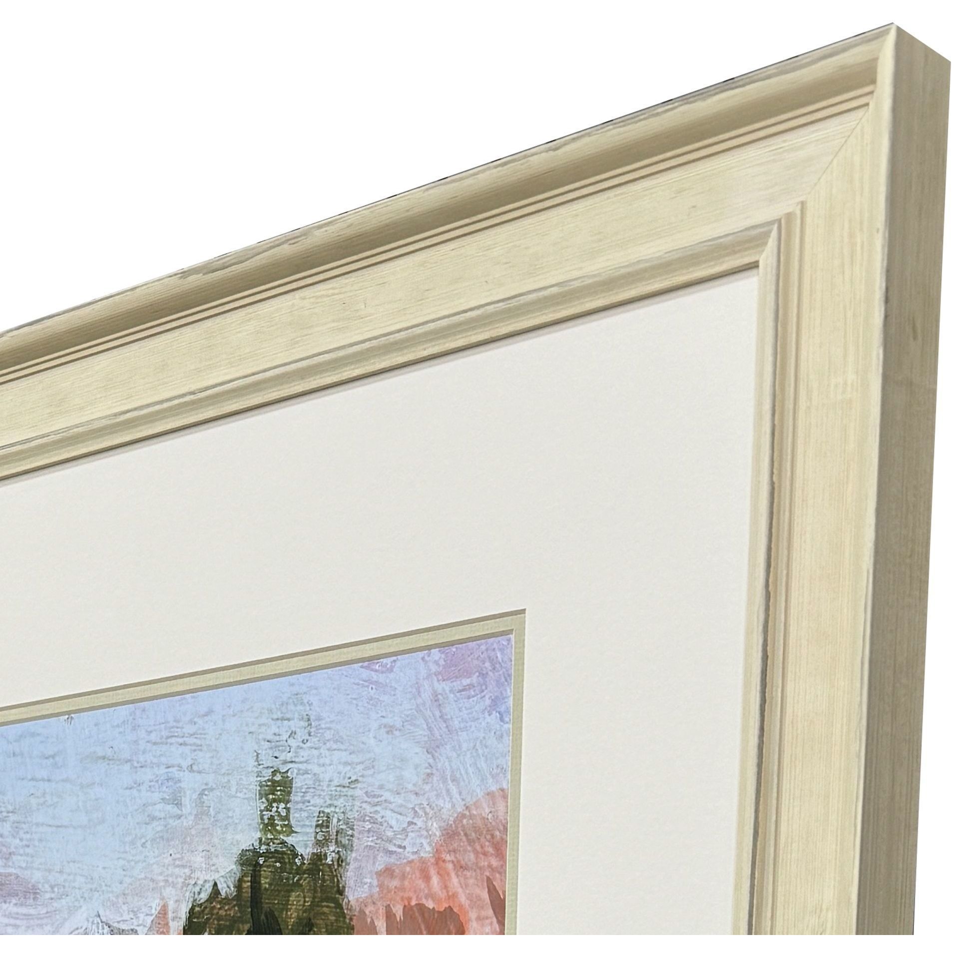 Walk This Way Green and Blue and Yellow Framed Art