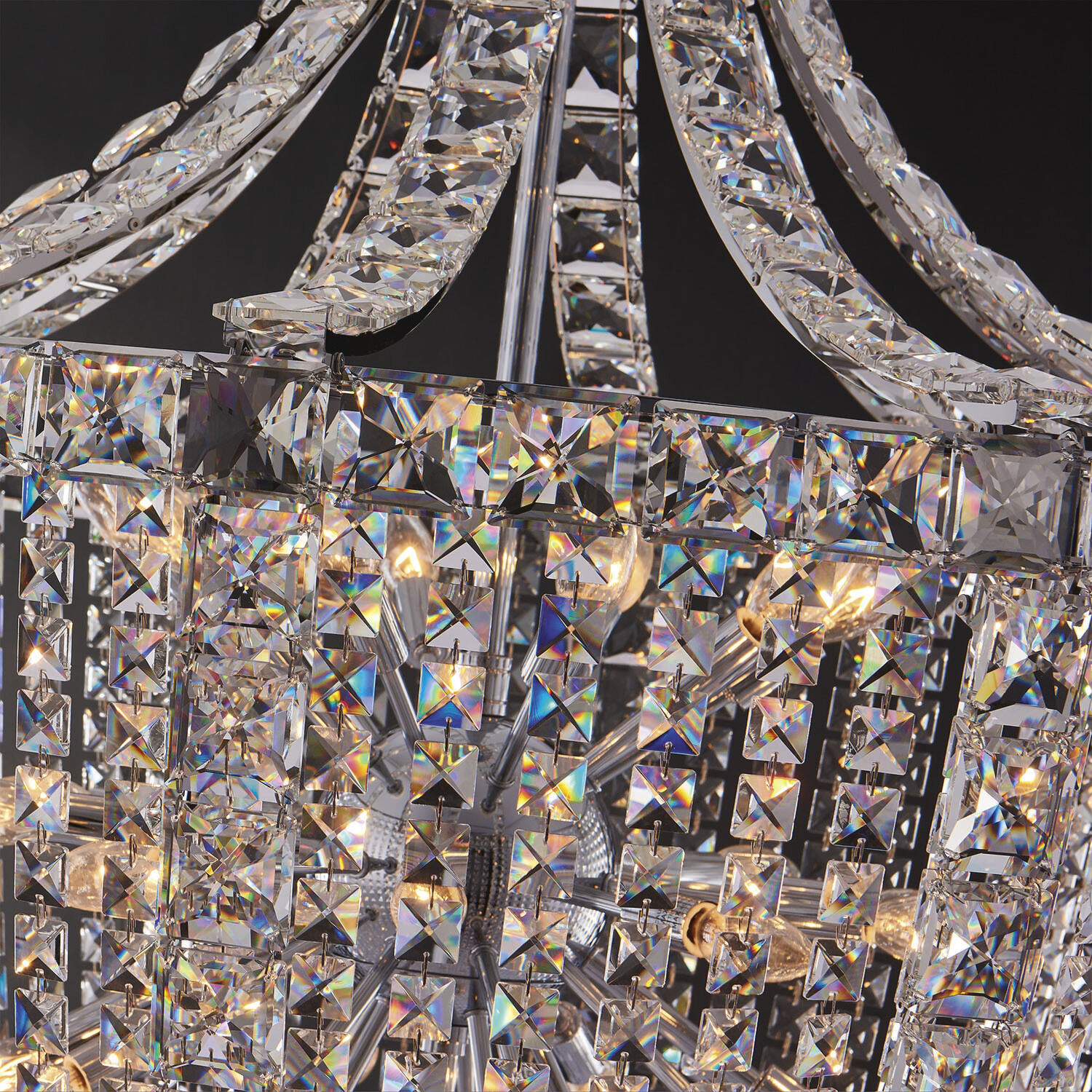 Scudo 35 Light 39 inch Chrome Pendant Ceiling Light