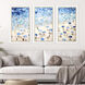 Aerial Beach Blue and Beige and Multi and Red Framed Art