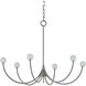 Carew 6 Light 27.5 inch Hiroshi Gray Chandelier Ceiling Light, Small