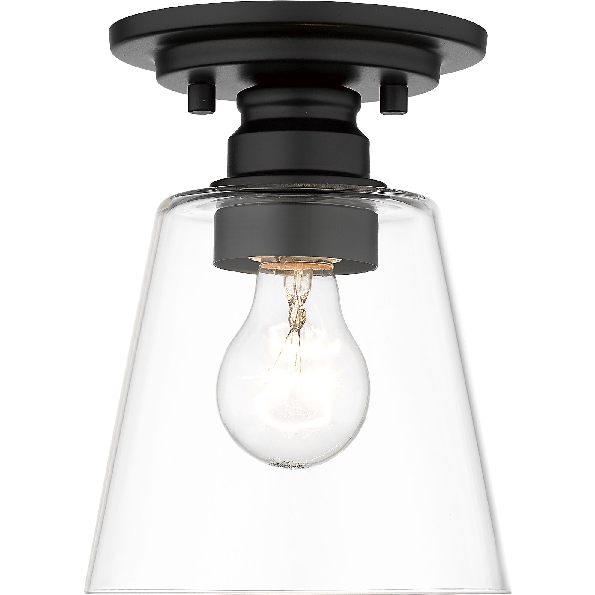 Annora 1 Light 7 inch Matte Black Flush Mount Ceiling Light