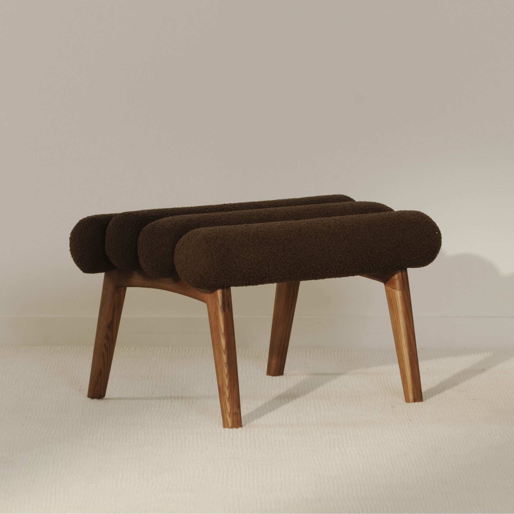 Arlo 17.5 inch Dark Brown Accent Stool