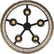 Piper 5 Light 27.5 inch Natural Black Outdoor Semi-Flush