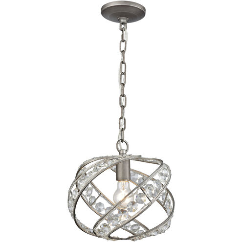 Renaissance 1 Light 11 inch Weathered Zinc Mini Pendant Ceiling Light