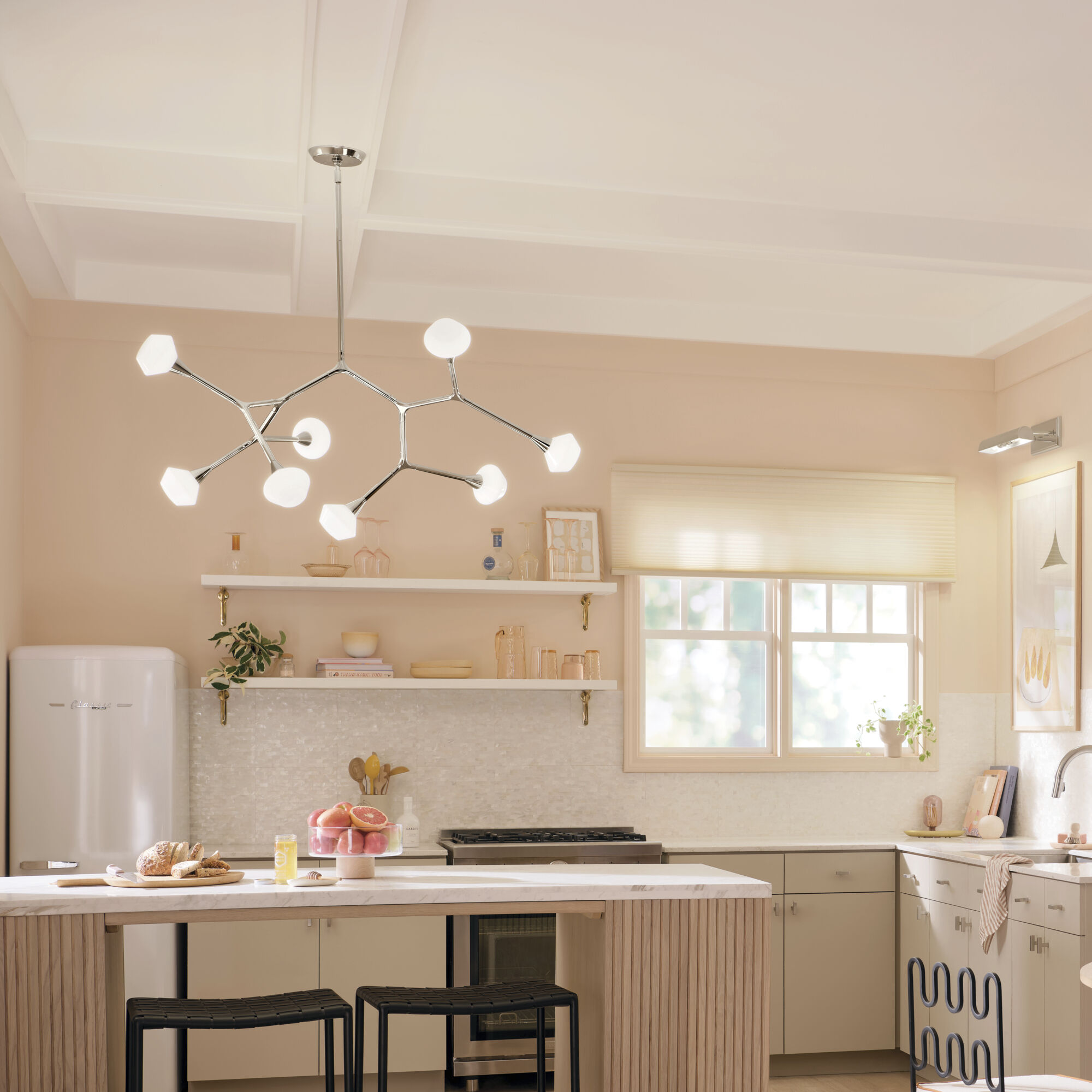 Cassius 8 Light 26.5 inch Polished Nickel Chandelier Ceiling Light, Convertible