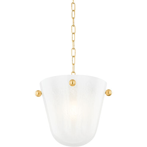 Rima 1 Light 13.75 inch Aged Brass Pendant Ceiling Light