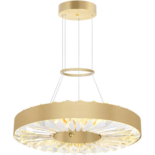 Bjoux LED 16 inch Brass Down Chandelier Ceiling Light