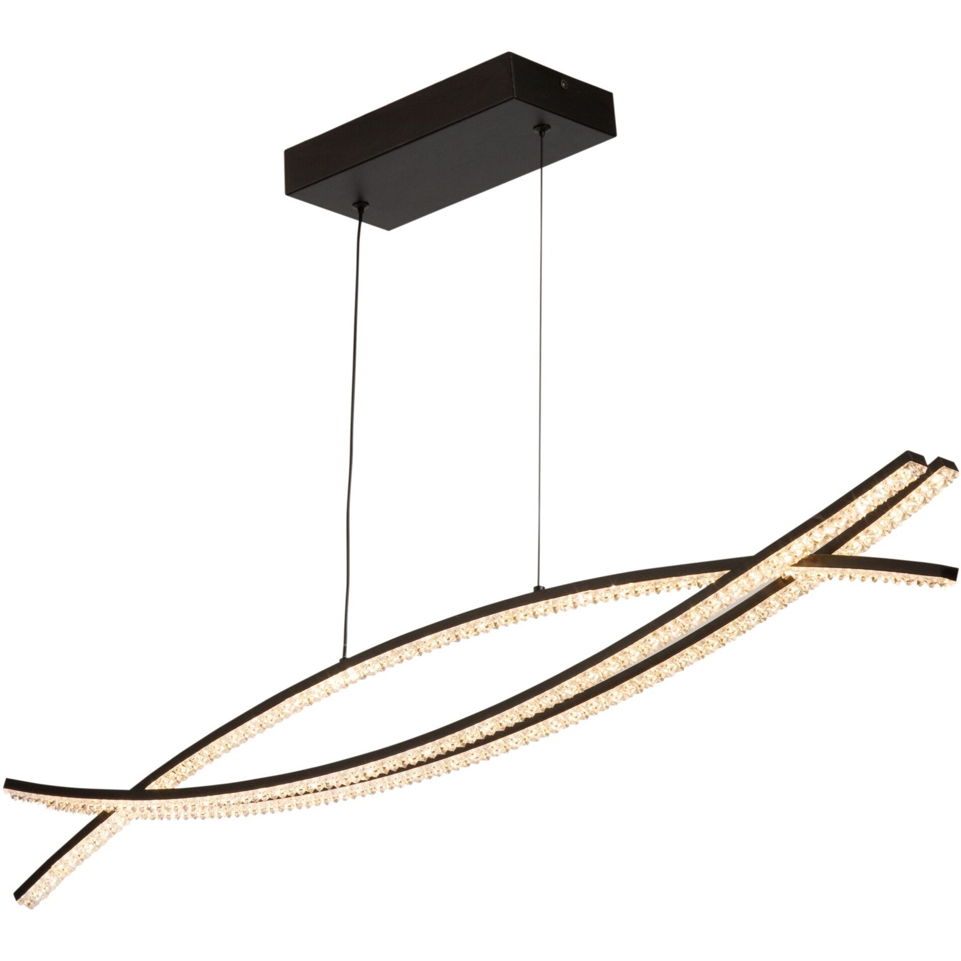 Nova LED 37 inch Black Island Light Ceiling Light