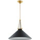 Kalea 1 Light 23.5 inch Aged Brass and Soft Black Pendant Ceiling Light