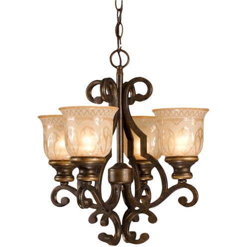 Norwalk 4 Light 16 inch Bronze Umber Mini Chandelier Ceiling Light