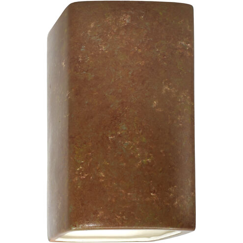 Ambiance Rectangle LED 7.25 inch Rust Patina ADA Wall Sconce Wall Light, Large