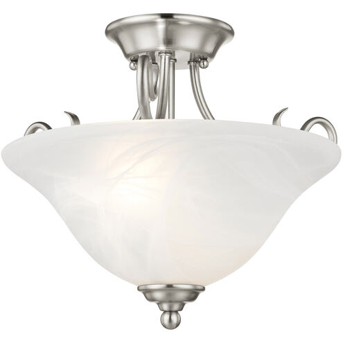 Coronado 2 Light 16 inch Brushed Nickel Semi-Flush Mount Ceiling Light