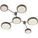 Iris LED 54.7 inch Burnished Bronze with Licorice Sconce & Flush Mount Wall Light, Hub and Spoke