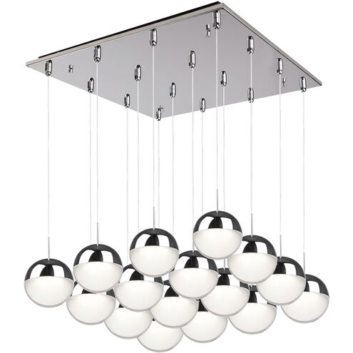 Pluto LED 19.38 inch Chrome Multi Pendant Ceiling Light