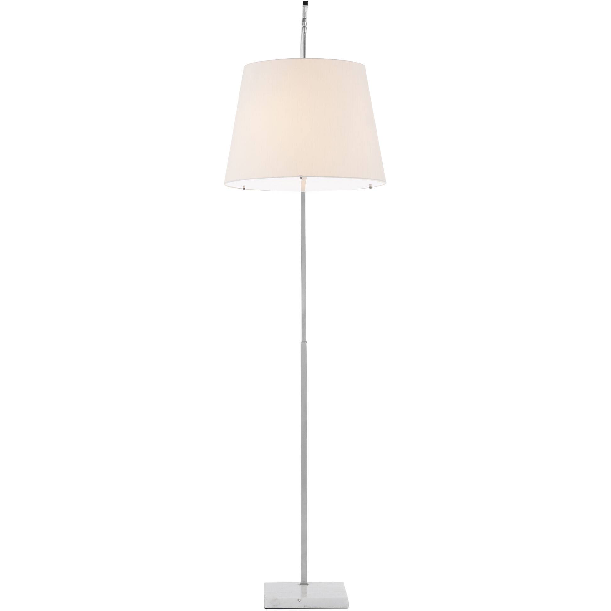 Cloister 87 inch 75 watt Brushed Nickel and White Floor Lamp Portable Light, Large