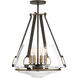 Eden Valley 4 Light 18 inch Smoked Iron/Aged Gold Pendant Ceiling Light, Convertible