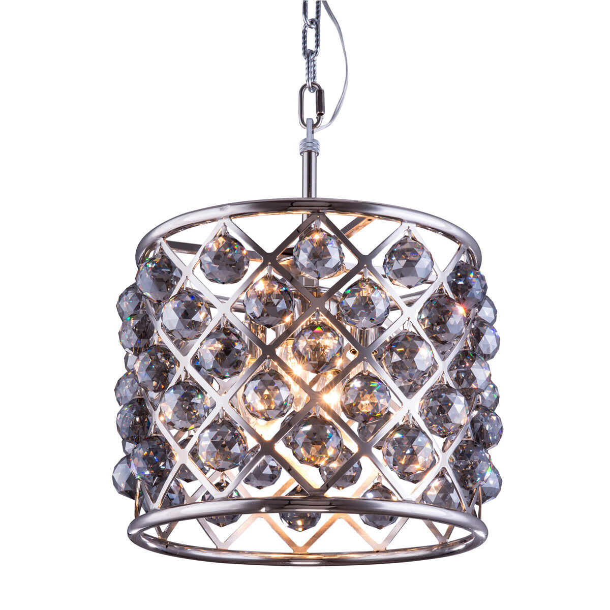 Madison 4 Light 14 inch Polished Nickel Pendant Ceiling Light in Silver Shade, Urban Classic