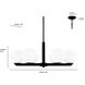 Ardeva 6 Light 28 inch Matte Black Chandelier Ceiling Light