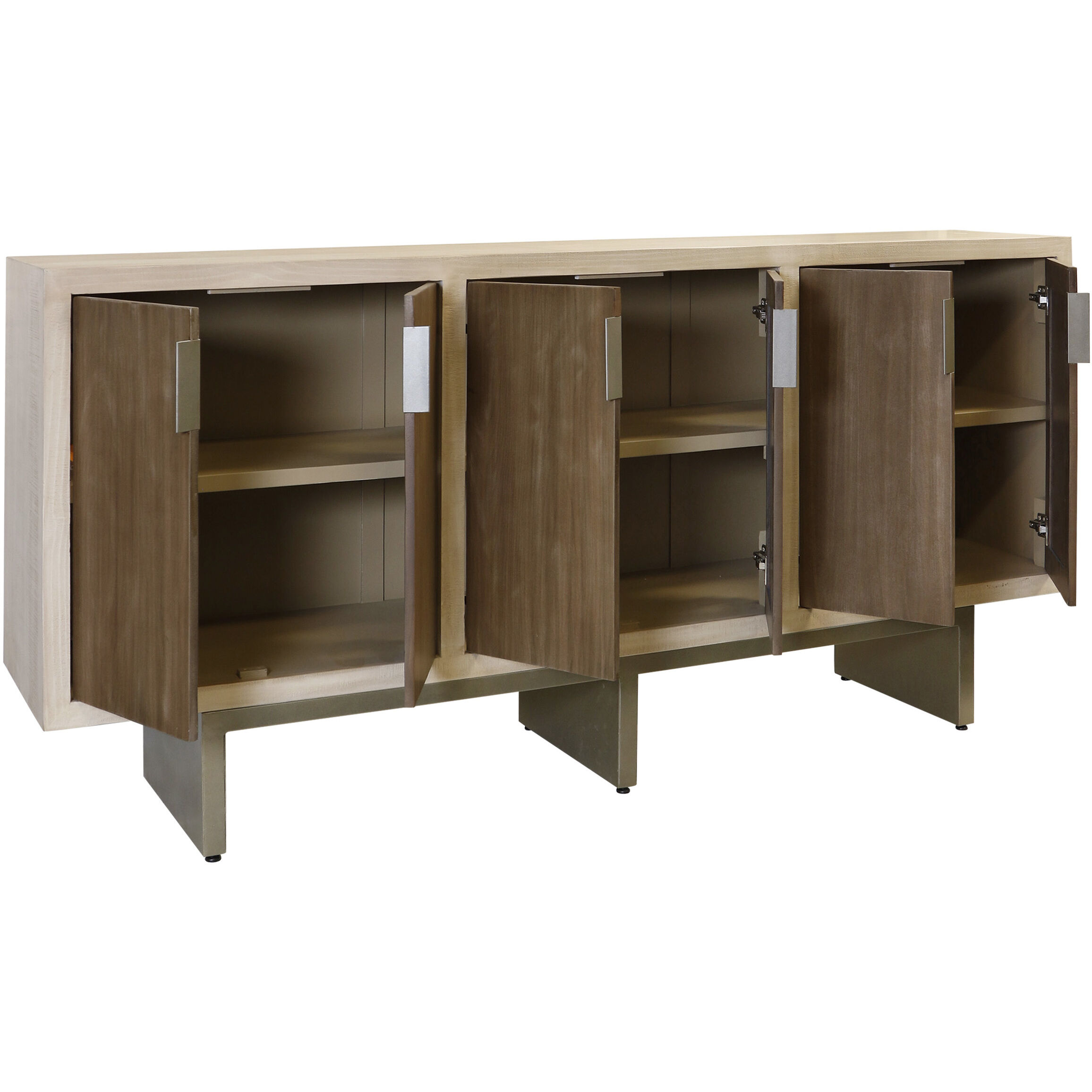 Cameron 84 X 18 inch Natural and Cherry and Grey Console