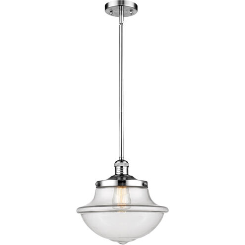 Franklin Restoration Large Oxford 1 Light 12 inch Polished Chrome Mini Pendant Ceiling Light, Franklin Restoration