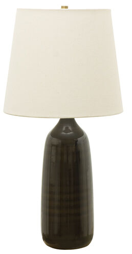 Scatchard 31 inch 150 watt Blue Gloss Table Lamp Portable Light