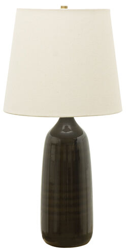 Scatchard 31 inch 150 watt Blue Gloss Table Lamp Portable Light