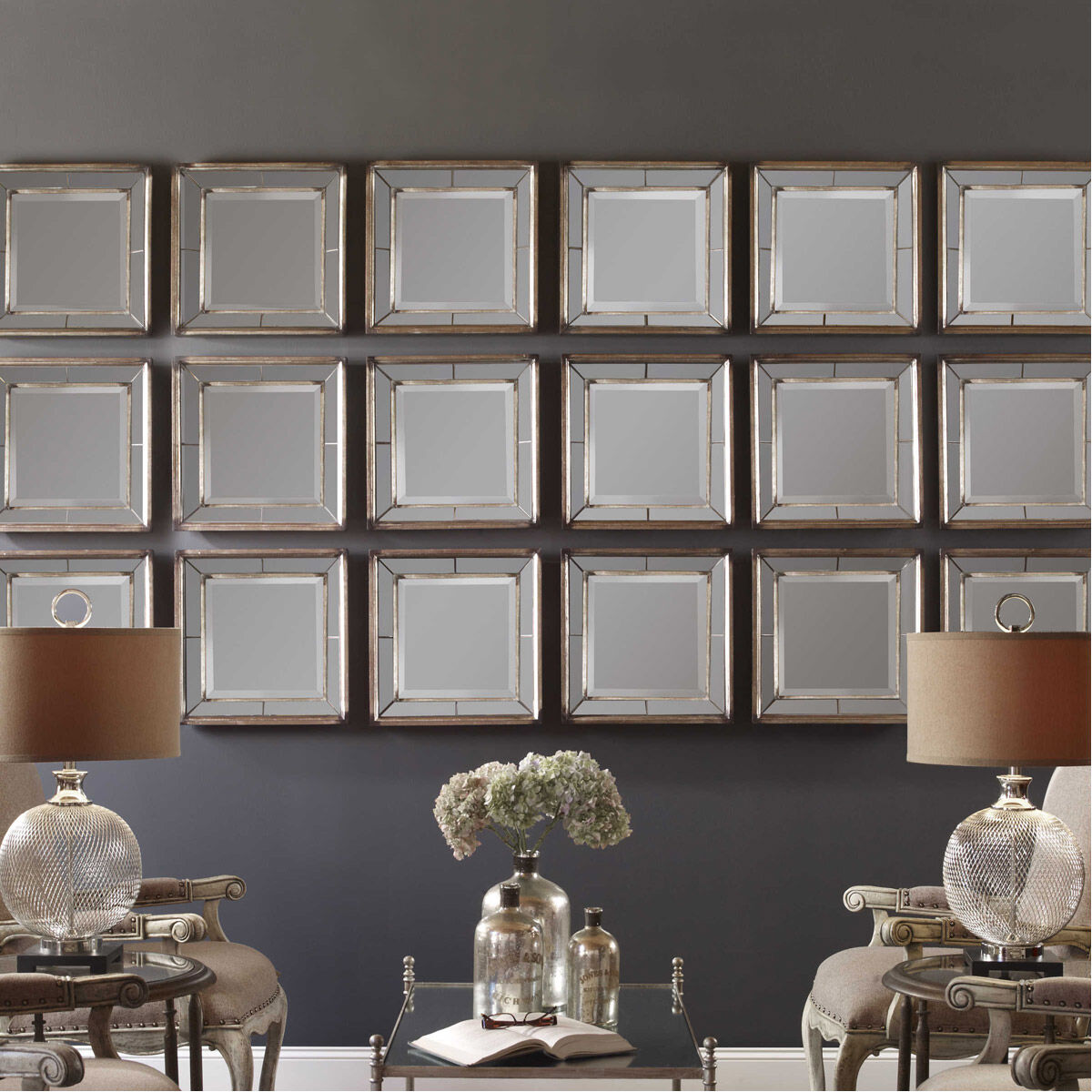 Davion 18 X 18 inch Silver Wall Mirrors