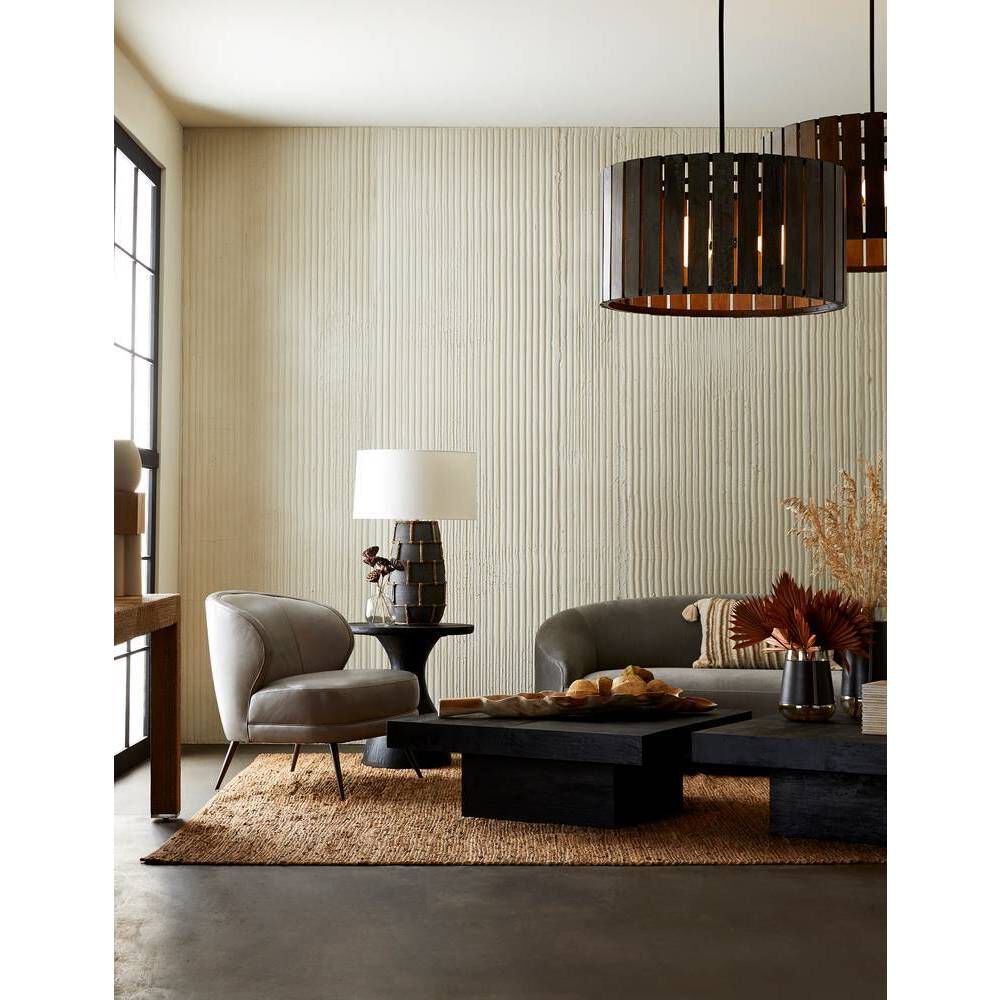 Campbell 39.5 X 14 inch Sandblasted Soft Black Waxed Cocktail Table