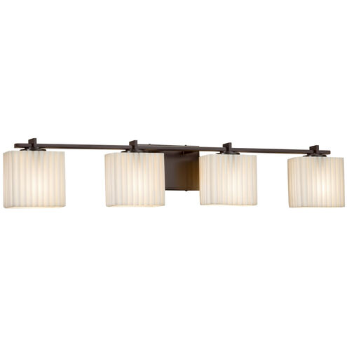 Porcelina LED 35.75 inch Matte Black Vanity Light Wall Light in 2800 Lm LED, Waves