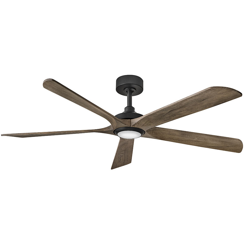 Layton 58 inch Matte Black with Driftwood Blades Smart Fan