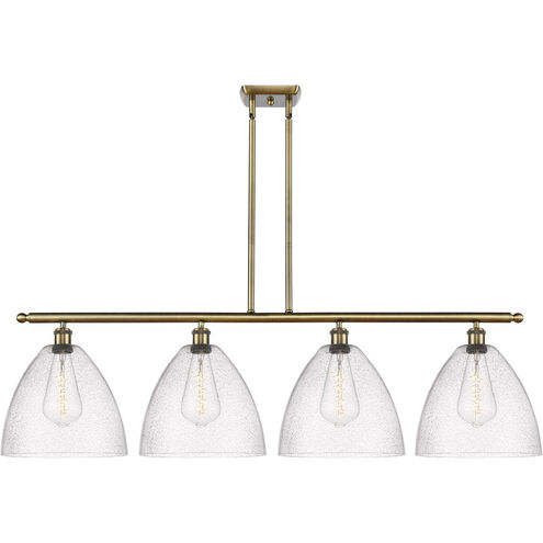 Ballston Dome LED 50.25 inch Antique Brass Island Light Ceiling Light in Seedy Glass