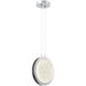 Iris LED 12 inch Classic Silver with Matte Black Single Pendant Ceiling Light