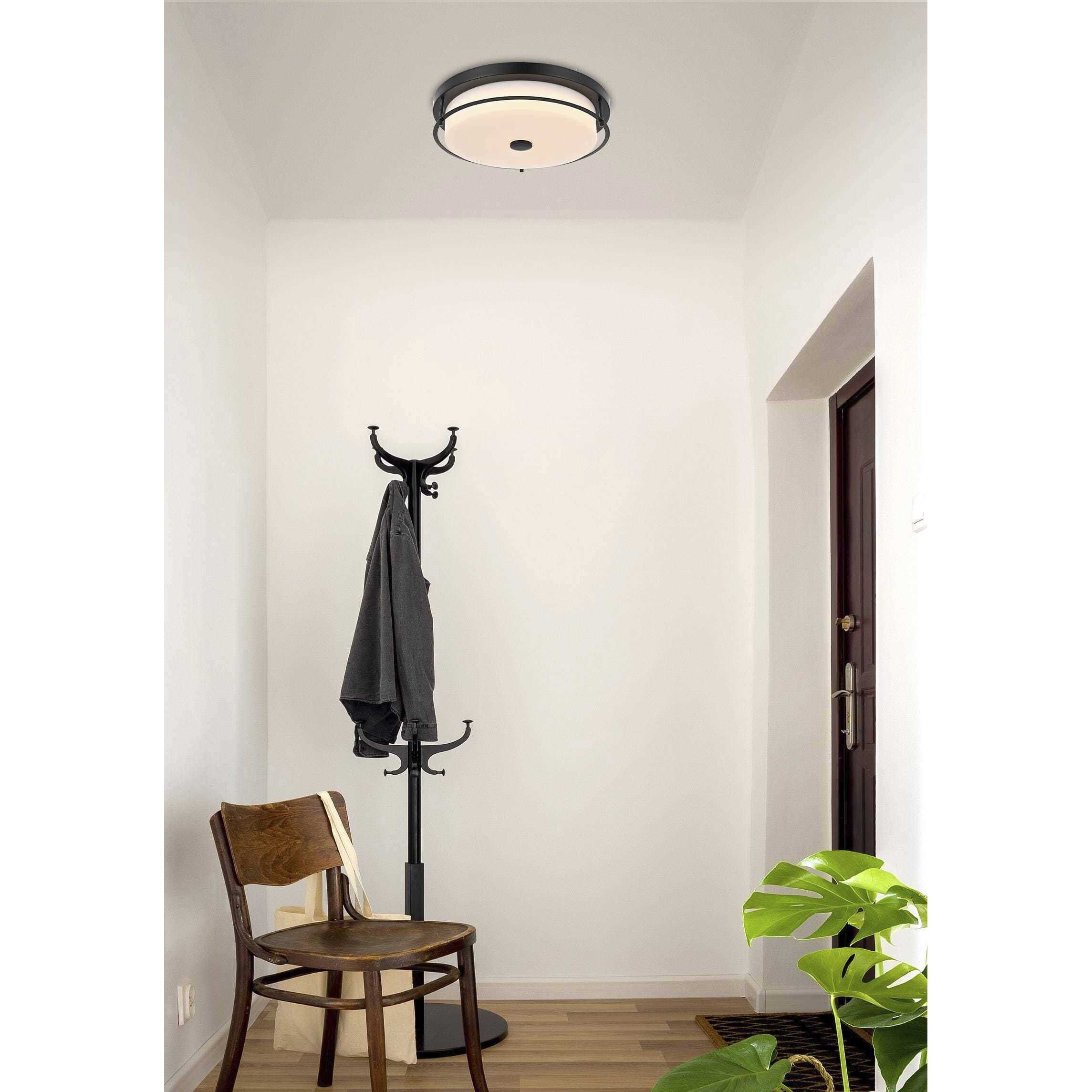 Kolson 1 Light 16 inch Black Flush Mount Ceiling Light