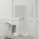 Irisa 26.75 inch 100 watt Honed White and Antique Brushed Brass Table Lamp Portable Light