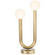 Happy 25 inch 5.00 watt Natural Brass Table Lamp Portable Light