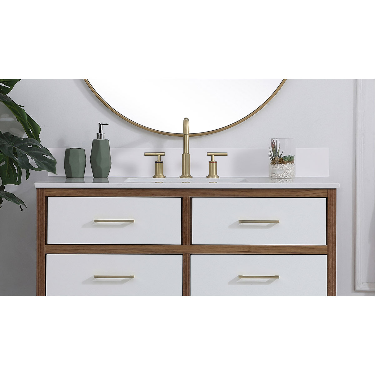 Backsplash 40 X 1 X 4 inch Ivory White Bathroom Vanity Backsplash