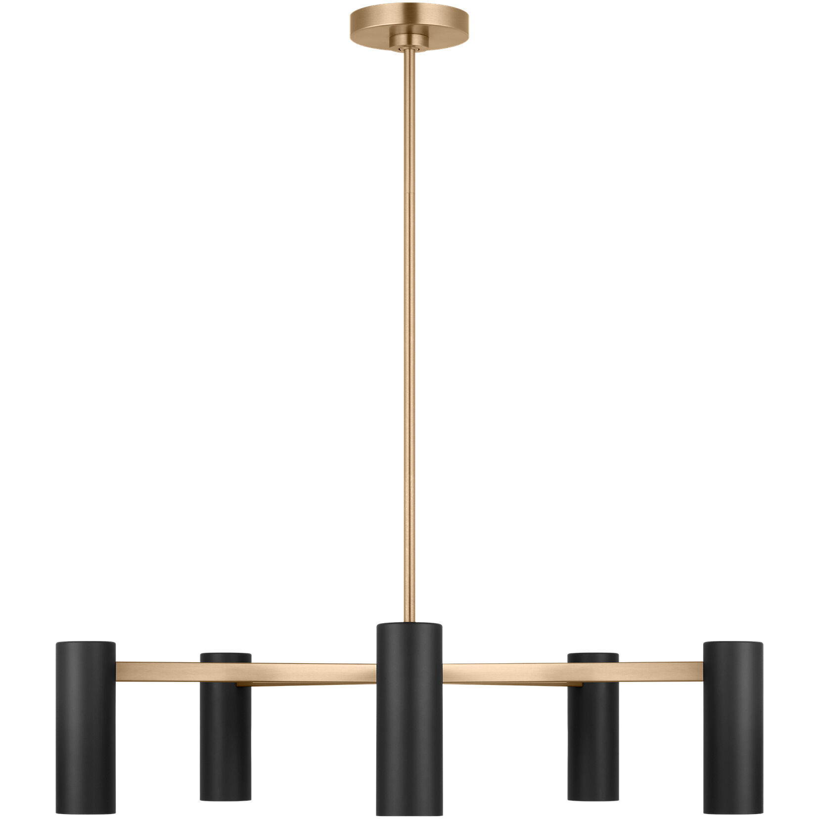 Zentro LED 29 inch Satin Brass Chandelier Ceiling Light