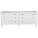 Hampton White Wash Dresser, 6 Drawer