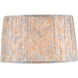 Wildflower Pastel Blue and Pastel Pink and Ivory 18 inch Tapered Lamp Shade, Large