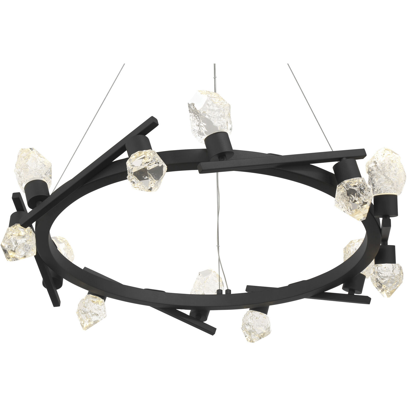 Kosmyc LED 33.25 inch Sand Black Chandelier Ceiling Light