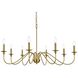 Rohan 8 Light 42 inch Satin Gold Chandelier Ceiling Light