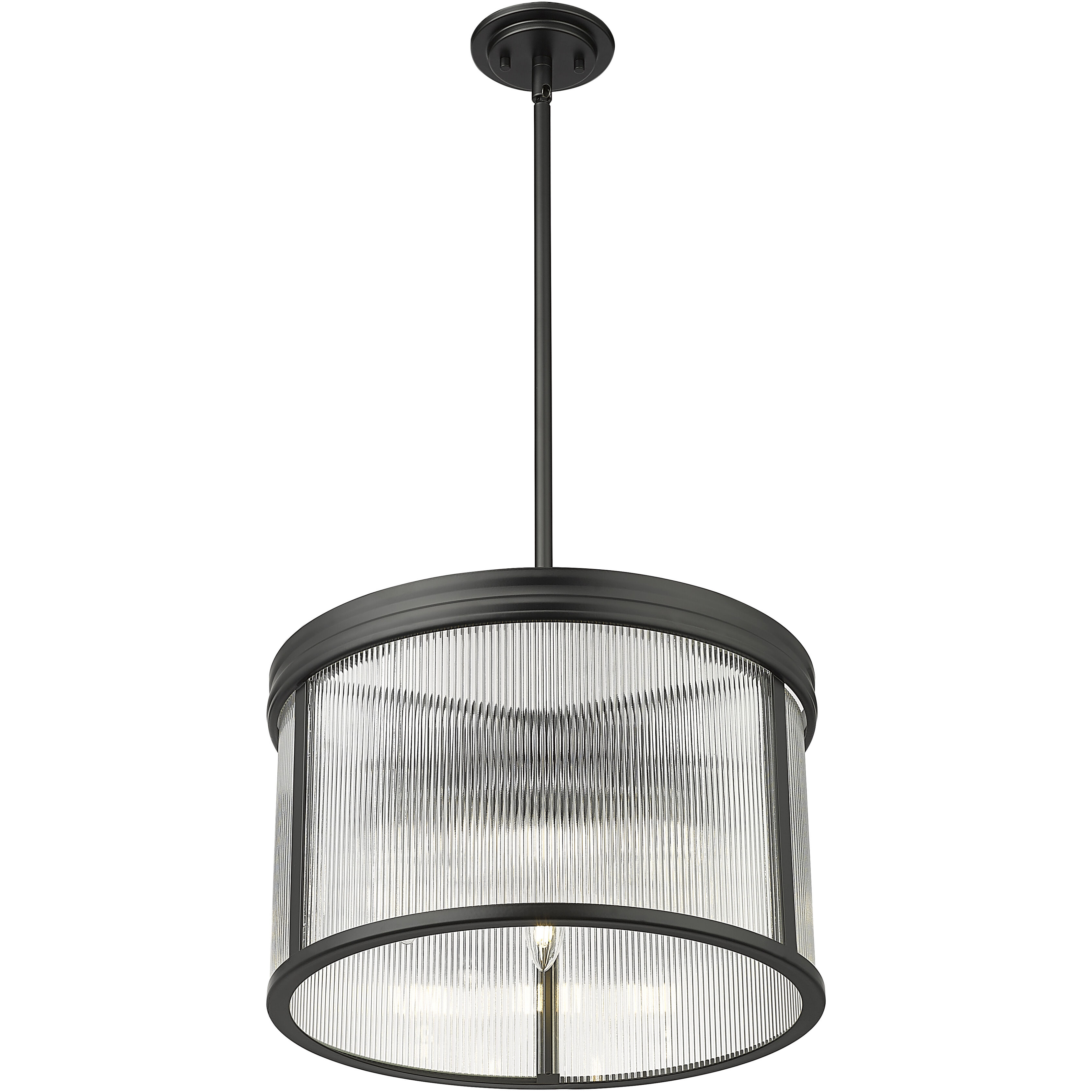Carnaby 5 Light 18.25 inch Matte Black Pendant Ceiling Light