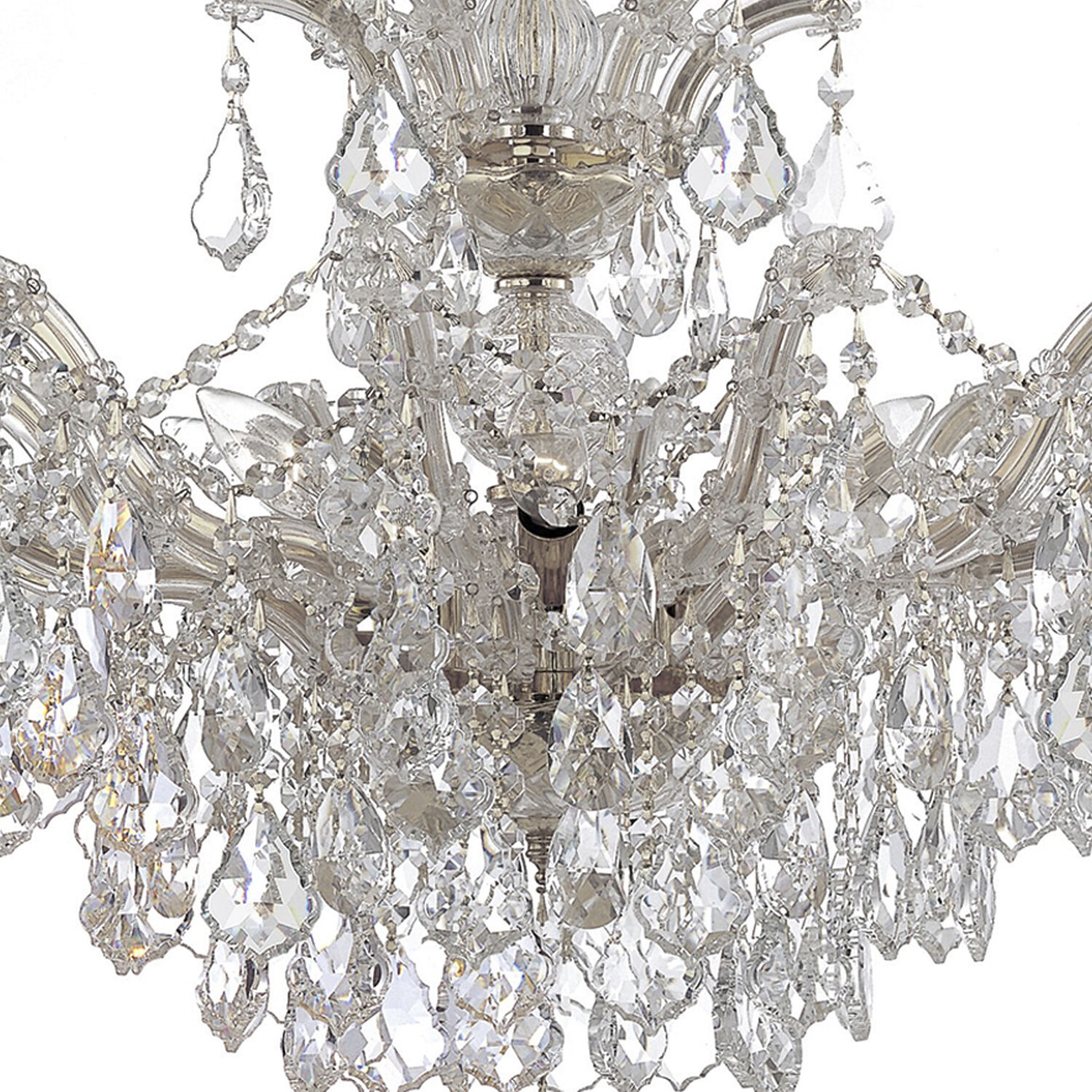Maria Theresa 6 Light 29 inch Gold Semi Flush Ceiling Light in Clear Hand Cut