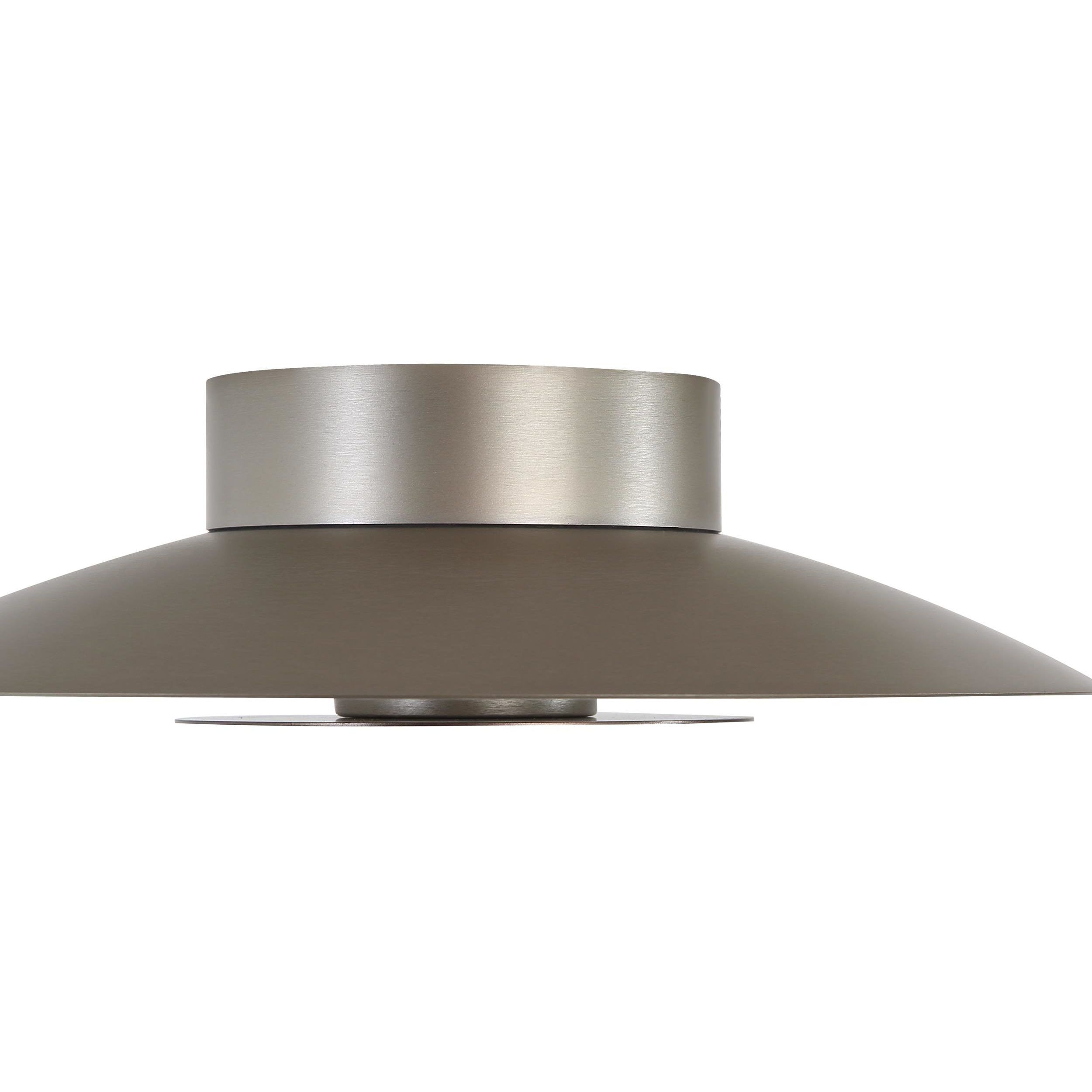 Yep Luma LED 11.75 inch Sand Nickel Flush Mount Ceiling Light in Coffee Silver