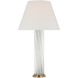 Paloma Contreras Bouquet 32.5 inch 15.00 watt Clear Glass Rods and Hand-Rubbed Antique Brass Table Lamp Portable Light, Large