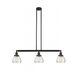 Franklin Restoration Fulton LED 39 inch Oil Rubbed Bronze Island Light Ceiling Light in Clear Glass, Franklin Restoration