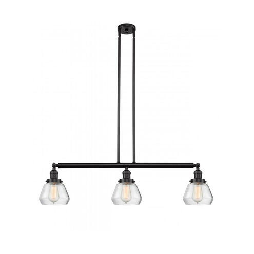 Franklin Restoration Fulton LED 39 inch Oil Rubbed Bronze Island Light Ceiling Light in Clear Glass, Franklin Restoration