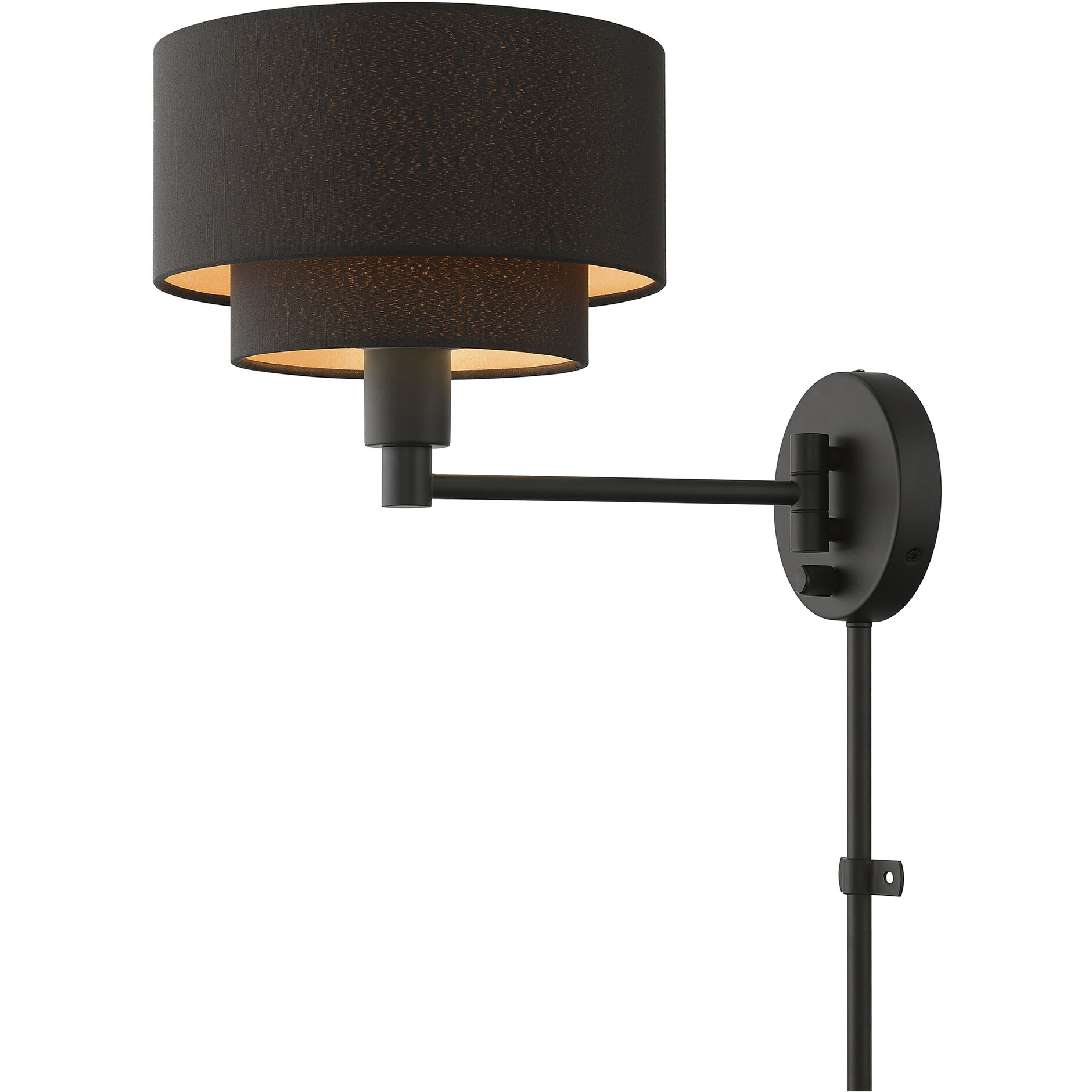 Sentosa 15.25 inch 60.00 watt Black Swing Arm Wall Lamp Wall Light
