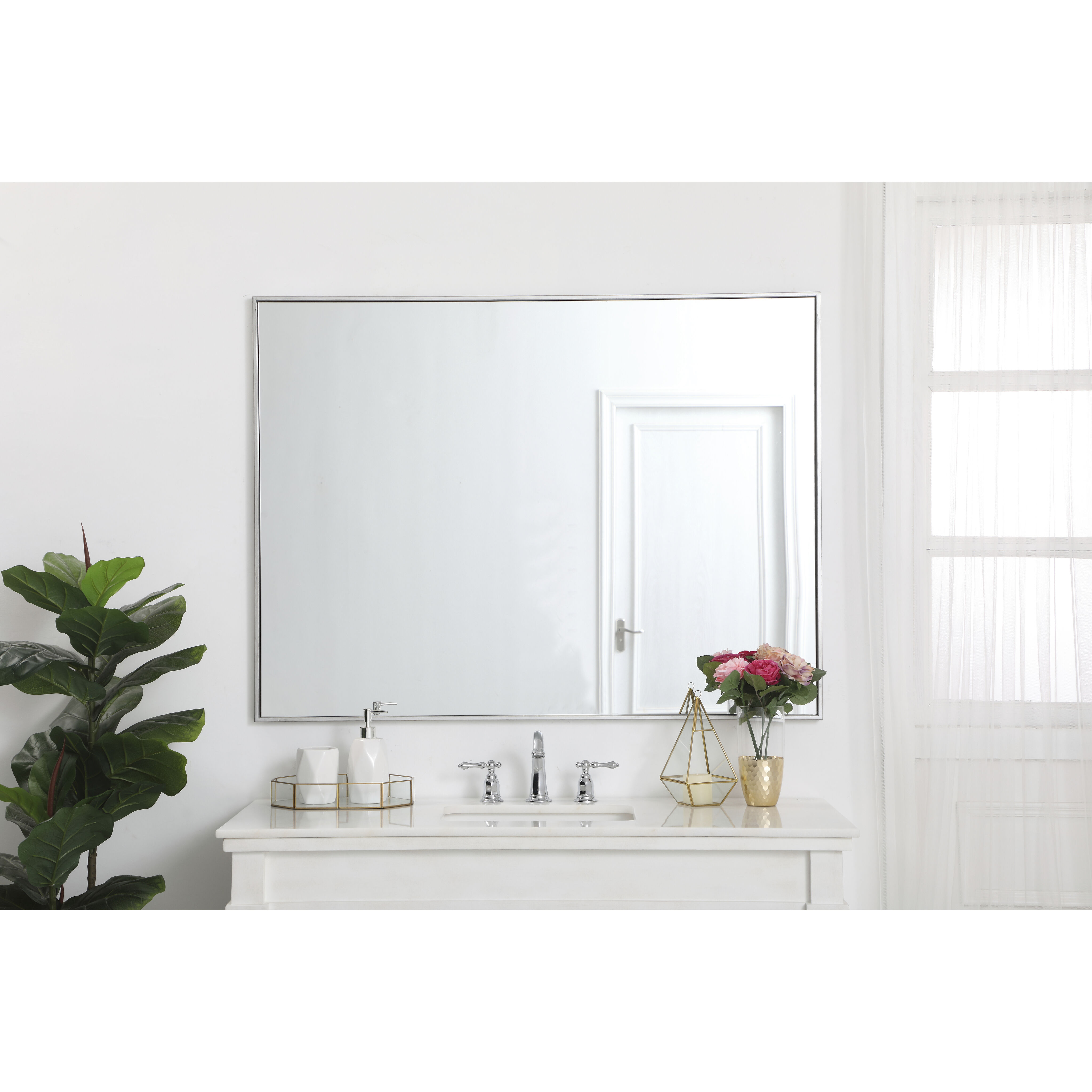 Monet 48 X 36 inch Silver Wall Mirror