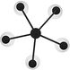 Westin 5 Light 24 inch Matte Black Chandelier Ceiling Light